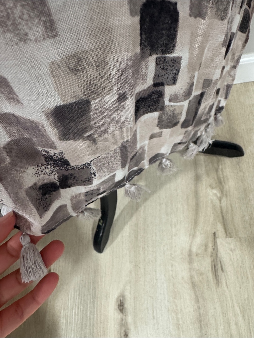 Nordstrom neutral toned Printed Lightweight long line open kimono cardigan - Picture 5 of 7